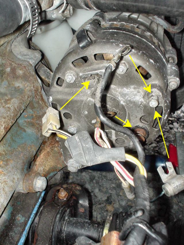 DIY Alternator Swap/Upgrade instructions - Nissan : Datsun ... 3 wire alternator wiring diagram datsun 