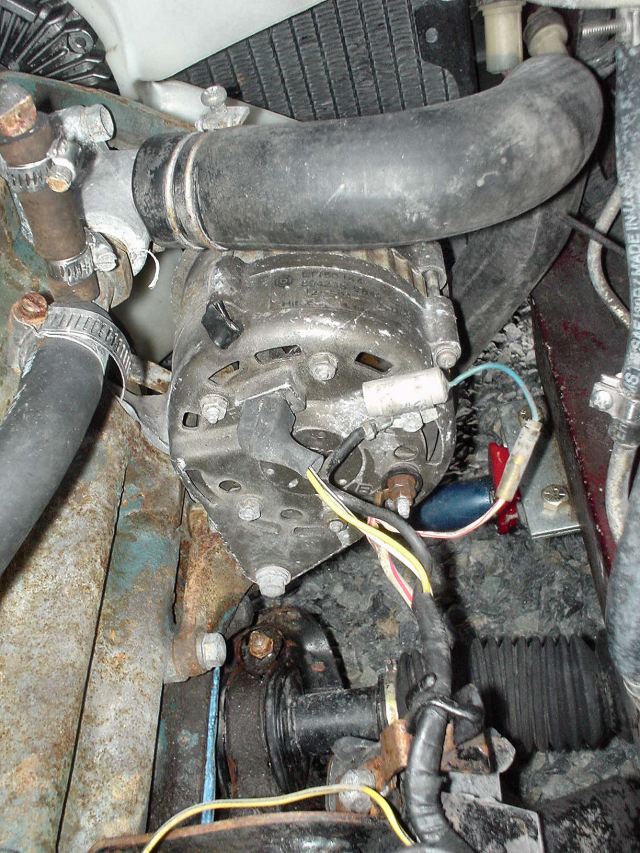Here is a pic of the stock 77 alternator before doing ... 3 wire alternator wiring diagram and resistor 